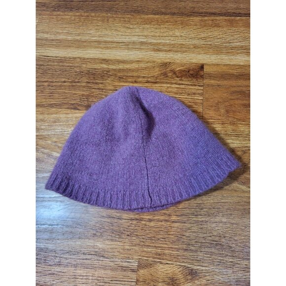 Vtge Abercrombie & Fitch Purple Argyle Wool Beanie Hat - Picture 2 of 4